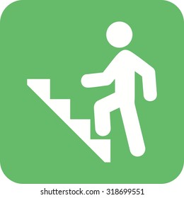 Stairs, climbing, walking icon vector image. Can also be used for activities. Suitable for use on web apps, mobile apps and print media.
