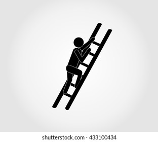 Stairs, climbing, walking icon vector image. Can also be used for activities. Suitable for use on web apps, mobile apps and print media.