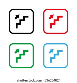 stairs -  color vector icon