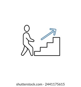 stairs concept line icon. Simple element illustration. stairs concept outline symbol design.