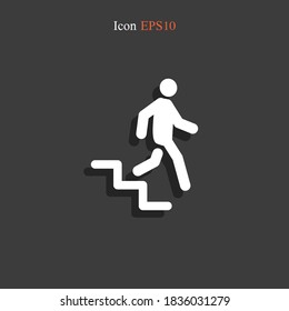 Icono Escala hacia abajo. Ilustración del vector EPS 10.