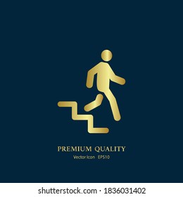 Stairs Down icon. Vector illustration EPS 10.