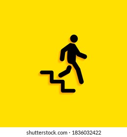 Stairs Down icon. Vector illustration EPS 10.