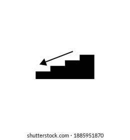 Stairs Down Symbol Icon Vector Design Illustration
