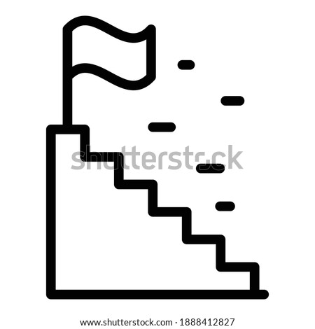 Stairs effort icon. Outline stairs effort vector icon for web design isolated on white background