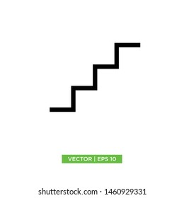 stairs flat icon vector illustration