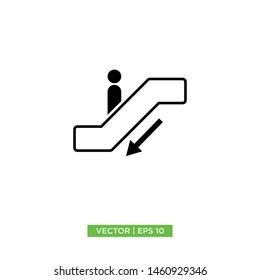 stairs flat icon vector illustration