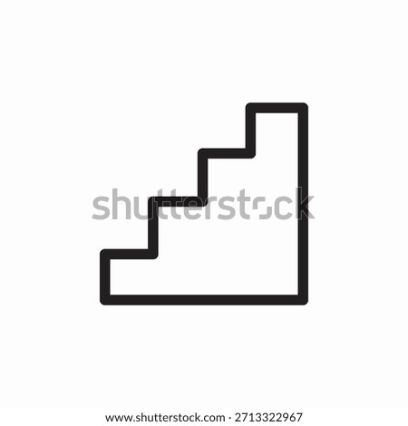 stairs floor icon sign vector