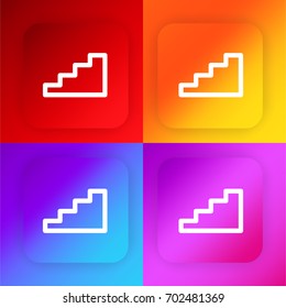 Stairs four color gradient app icon set