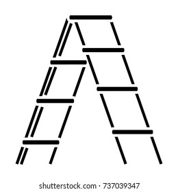 stairs garden icon, vector illustration, black sign on isolated background