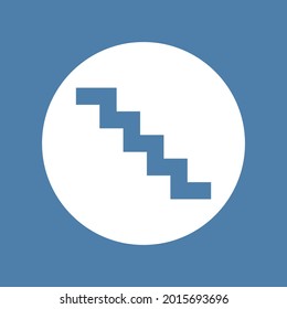 Stairs going down (downstairs) high quality vector illustration symbol icon isolated on white background