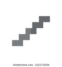 Icono de vector plano gris de escaleras