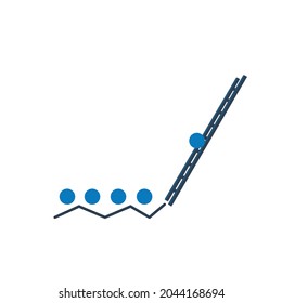 Stairs for Growth flat icon. Simple editable eps vector usable for web and print items.