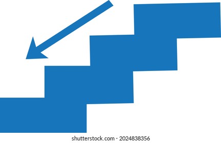 stairs icon. Downstairs icon vector