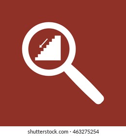 Stairs  icon .Flat design.