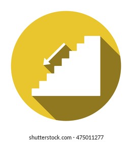 Stairs  icon. Flat design.
