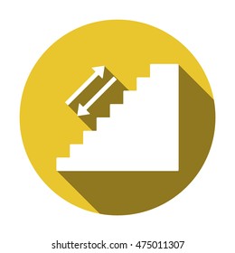 Stairs icon. Flat design.