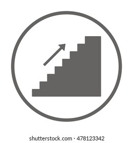 Stairs icon. Flat design.