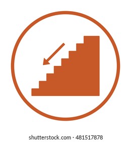Stairs  icon. Flat design.