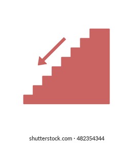 Stairs  icon. Flat design.