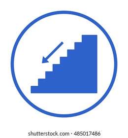 Stairs  icon. Flat design.