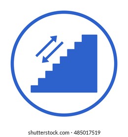 Stairs icon. Flat design.