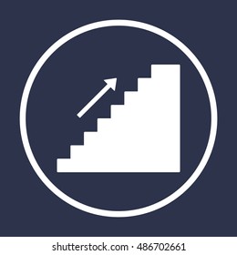 Stairs icon. Flat design.