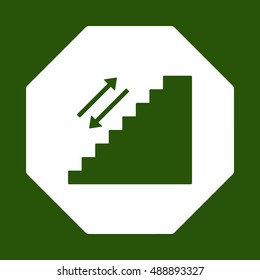 Stairs icon. Flat design.