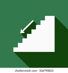 Stairs  icon. Flat design.