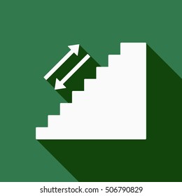 Stairs icon. Flat design.