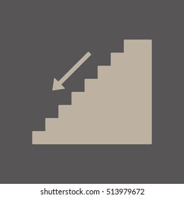 Stairs  icon. Flat design.