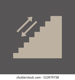 Stairs icon. Flat design.