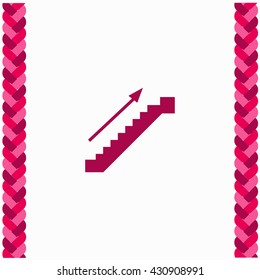 Stairs icon Flat Design. Isolated Illustration.