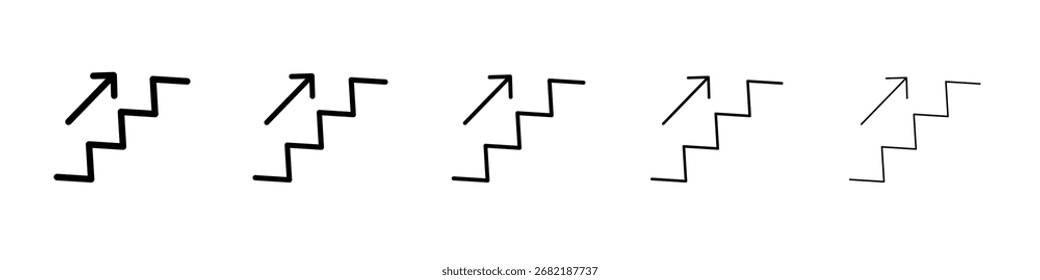 Treppe, Symbol, flache Illustration, Logo