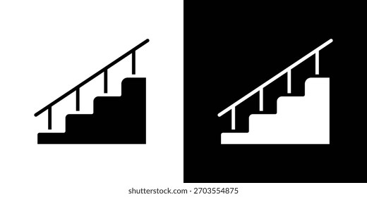 Stairs icon illustration doodle. Flat illustration vector set