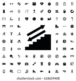 Stairs icon illustration isolated vector sign symbol. fitness icons set