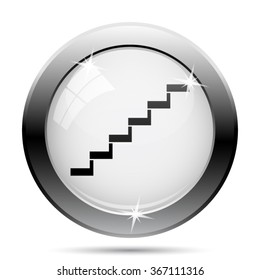 Stairs icon. Internet button on white background. EPS10 vector.