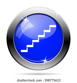 Stairs icon. Internet button on white background. EPS10 vector