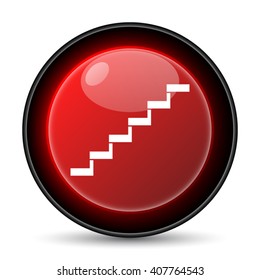 Stairs icon. Internet button on white background. EPS10 vector