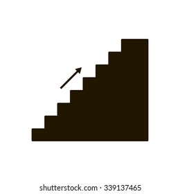 stairs  icon,  isolated. Flat  design.