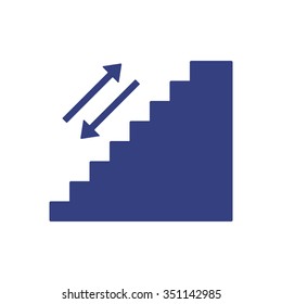 stairs   icon,  isolated. Flat  design.
