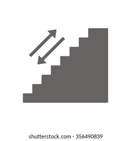 stairs   icon,  isolated. Flat  design.