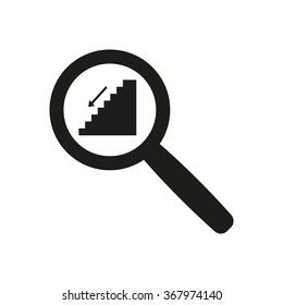 stairs    icon,  isolated. Flat  design.