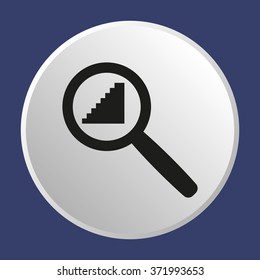  stairs  icon,  isolated. Flat  design.