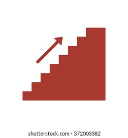  stairs  icon,  isolated. Flat  design.