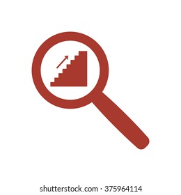 stairs   icon,  isolated. Flat  design.