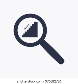 stairs   icon,  isolated. Flat  design.