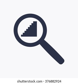 stairs   icon,  isolated. Flat  design.