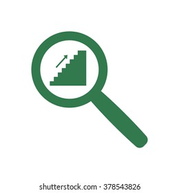 stairs  icon,  isolated. Flat  design.