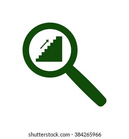 stairs  icon,  isolated. Flat  design.